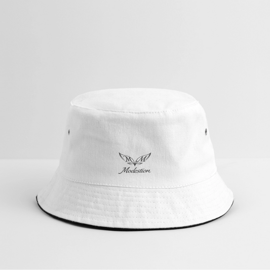 Bucket Hat - white/navy