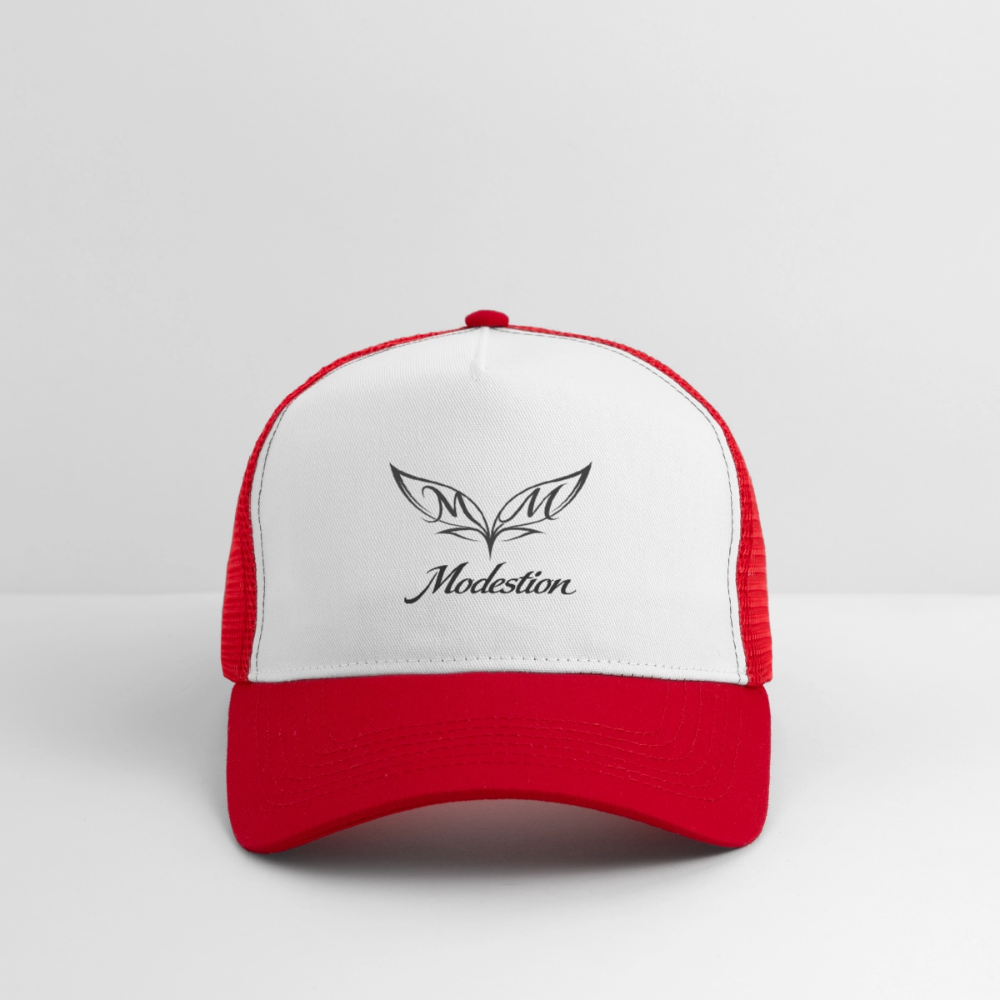 Trucker Cap - white/red
