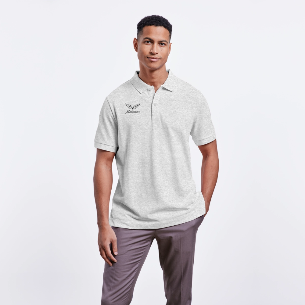 Stanley/Stella Unisex Organic Polo Shirt PREPSTER - heather white