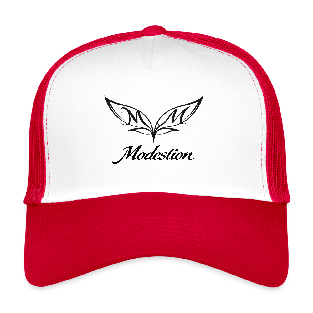 Trucker Cap - white/red