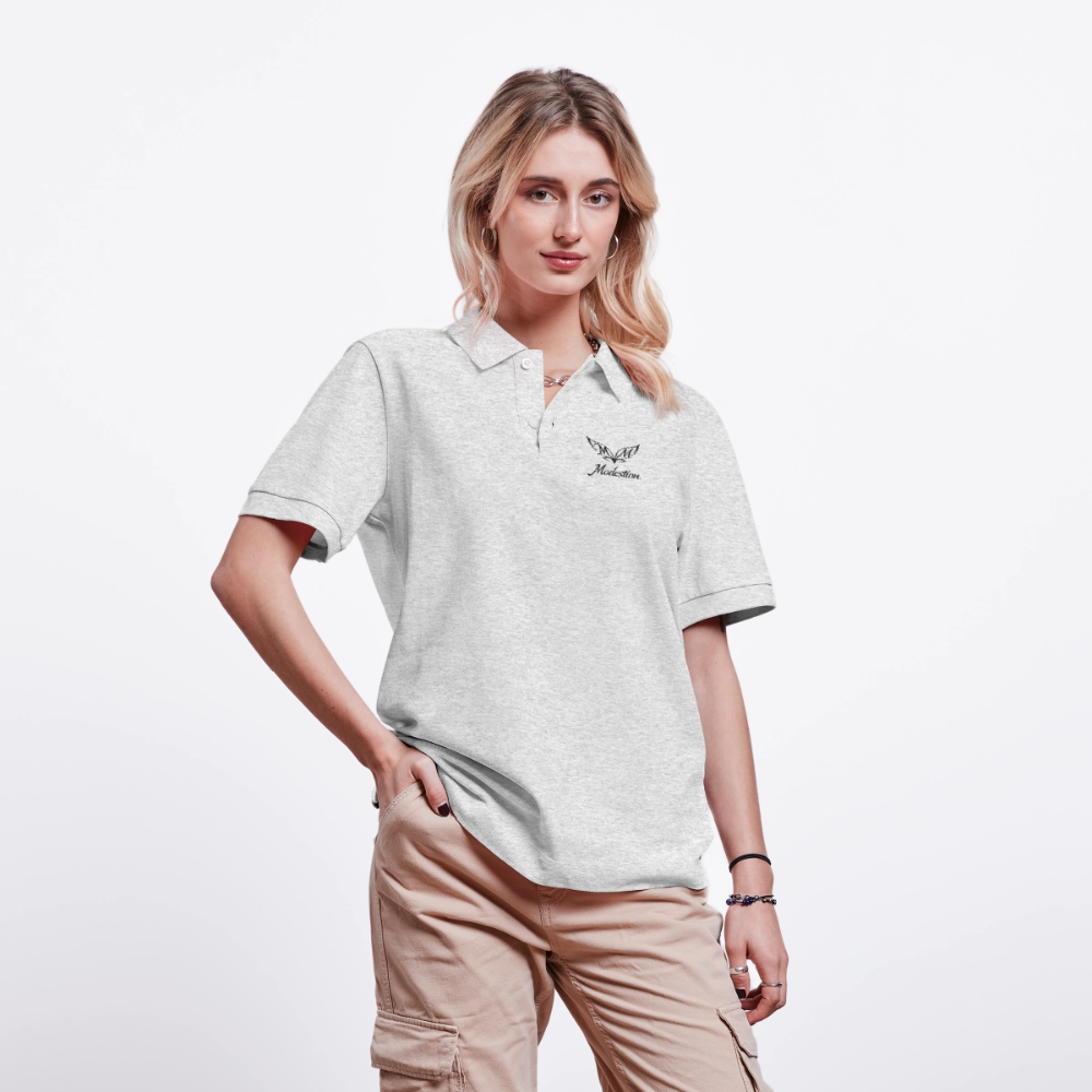 Stanley/Stella Unisex Organic Polo Shirt PREPSTER - heather white